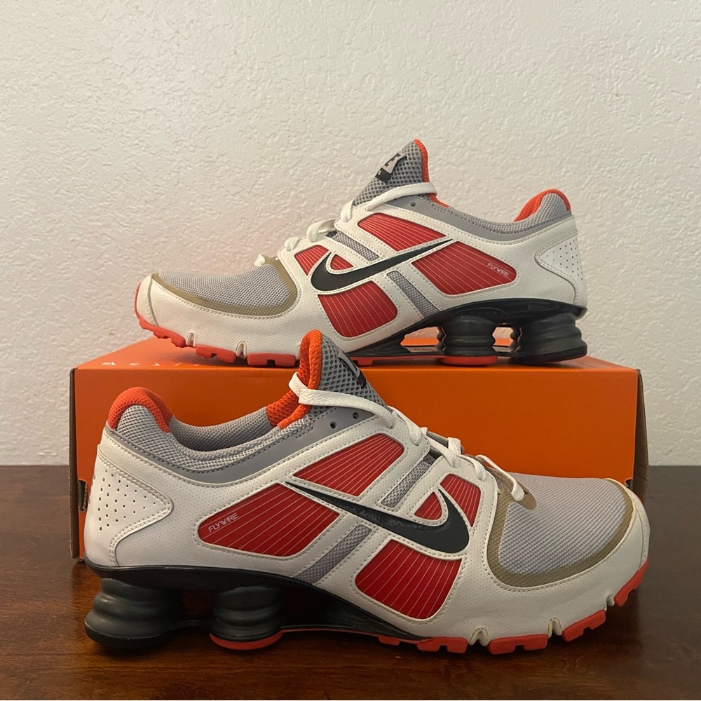 Nike Shox Turbo+ 11 'White Orange Grey' RARE 407266-010 Men's Size 11.5